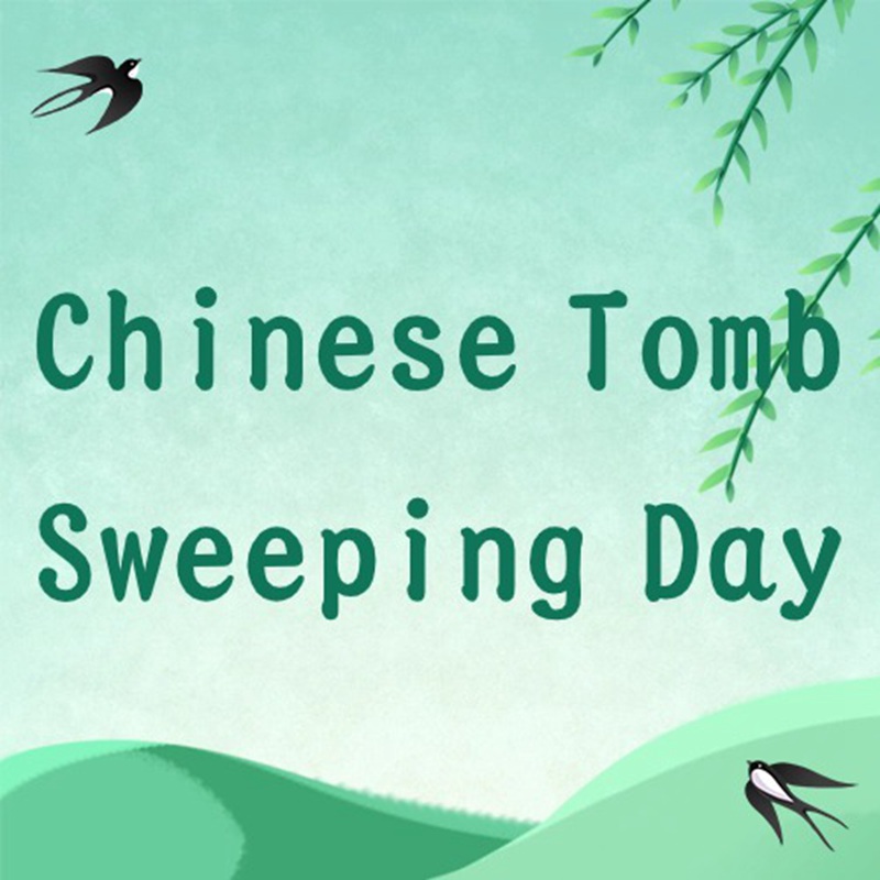 Aviso festivo del día de limpieza de tumbas chinas